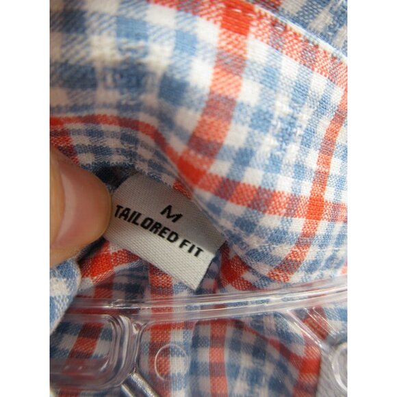 NEW Twillory Shirt Medium Untuckable Linen Blend Plaid Tailored Fit M - Picture 11 of 13